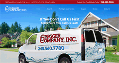 Desktop Screenshot of creggerplumbing.com